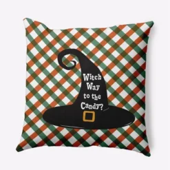 16"x16" Halloween Witch Way To The Candy Square Throw Pillow - E By Design 15 16"x16" Halloween Witch Way To The Candy Square Throw Pillow - E By Design -Halloween Home Decoration GUEST b69414bd 8aa8 40c2 9dfc 49e3a31cd8aa