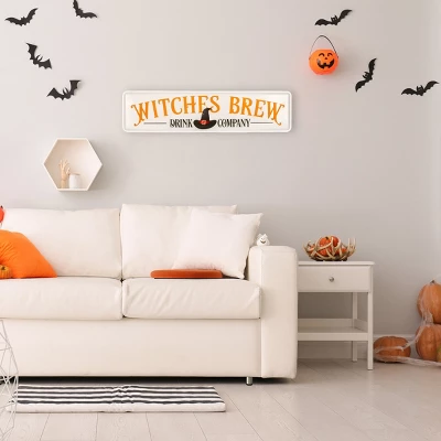 National Tree Company 31" Halloween “Witches Brew" Metal Wall Sign 1 National Tree Company 31" Halloween “Witches Brew" Metal Wall Sign
