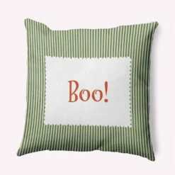 16"x16" Halloween Boo Ticking Square Throw Pillow - E By Design 13 16"x16" Halloween Boo Ticking Square Throw Pillow - E By Design -Halloween Home Decoration GUEST bb705dfb 5f3a 4741 87da b3c6d5066ce5