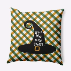 16"x16" Halloween Witch Way To The Candy Square Throw Pillow - E By Design 13 16"x16" Halloween Witch Way To The Candy Square Throw Pillow - E By Design -Halloween Home Decoration GUEST bc80cd96 692f 4ede 998c 44773c93d6db