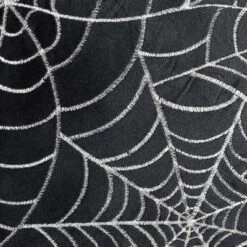 13"x18" Spiderweb All Over Halloween Lumbar Throw Pillow Black - Lush Décor