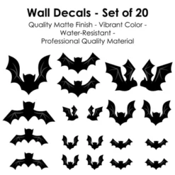 Big Dot Of Happiness Black Bats - Peel And Stick Halloween Vinyl Wall Art Stickers - Wall Decals - Set Of 20 12 Big Dot Of Happiness Black Bats - Peel And Stick Halloween Vinyl Wall Art Stickers - Wall Decals - Set Of 20 -Halloween Home Decoration GUEST c593b995 fb9f 41bf 8af9 a30a3f35305f