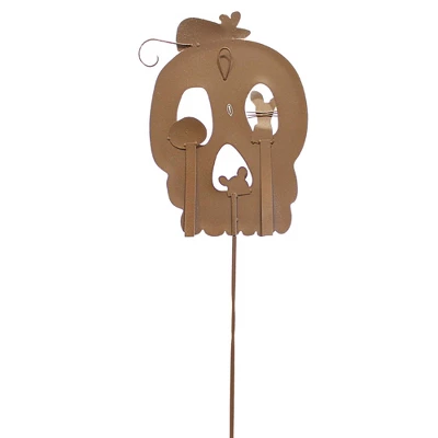 Halloween Skeleton With Rats Stake - One Garden Stake 29 Inches - Rodents - F22010 - Metal - White 2 Halloween Skeleton With Rats Stake - One Garden Stake 29 Inches - Rodents - F22010 - Metal - White - Image 2