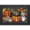 Patterned Jack-O-Lanterns Halloween Doormat Checkered 30" X 18" Briarwood Lane
