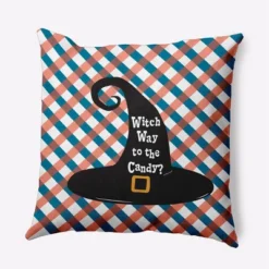 16"x16" Halloween Witch Way To The Candy Square Throw Pillow - E By Design 14 16"x16" Halloween Witch Way To The Candy Square Throw Pillow - E By Design -Halloween Home Decoration GUEST d44dd403 00ec 4568 9fed d344ec530abb