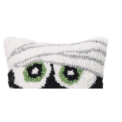 C&F Home 8" X 8" Mummy Face Hooked Halloween Petite Pillow 2 C&F Home 8" X 8" Mummy Face Hooked Halloween Petite Pillow - Image 2