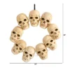 Nearly Natural 20” Halloween Skull Wreath With Lighted Eyes