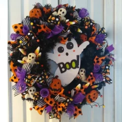 Northlight 24" Black Colorado Spruce Artificial Halloween Wreath, 24-Inch, Unlit -Halloween Home Decoration GUEST eb2e5b1f 77f9 4518 9652 f7b357eb43ad