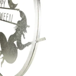 Northlight 17" Silver Flying Witch Happy Halloween Wall Sign -Halloween Home Decoration GUEST edf6c46d 5236 4fdf b286 56966e836f0f