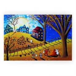 Renie Britenbucher Halloween Looped Vinyl Welcome Mat - Society6 -Halloween Home Decoration GUEST ff7362ba 5577 436f a491 5de80d85a3d9